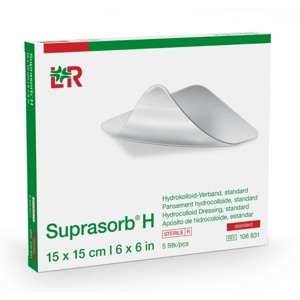 Suprasorb H Hydrokolloid-Verband steril, standard, 15x15cm | 5 Stück